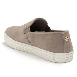 Tory Burch Jesse Slip-On Shoes - Gray Suede